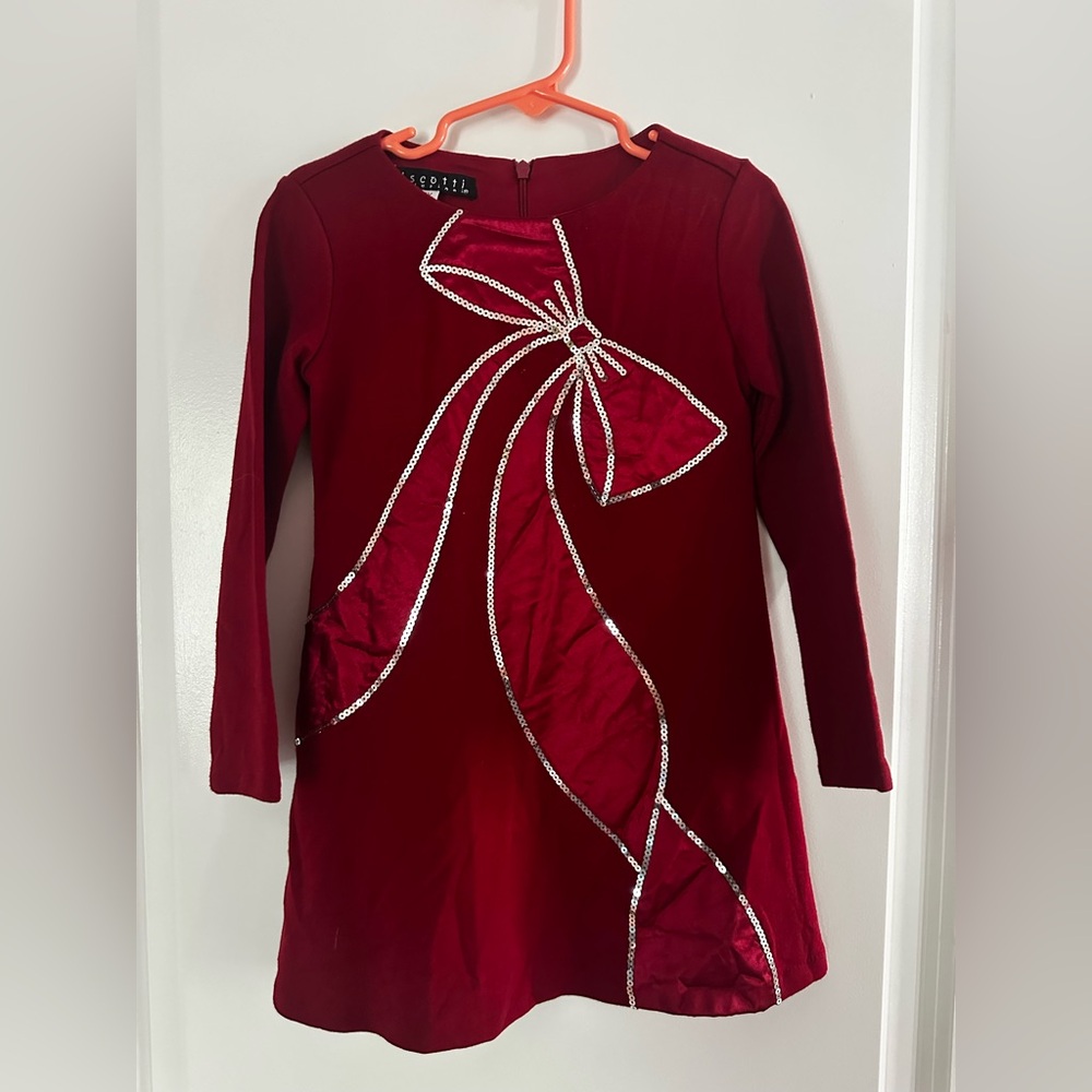 Red Dress with Rhinestone Bow